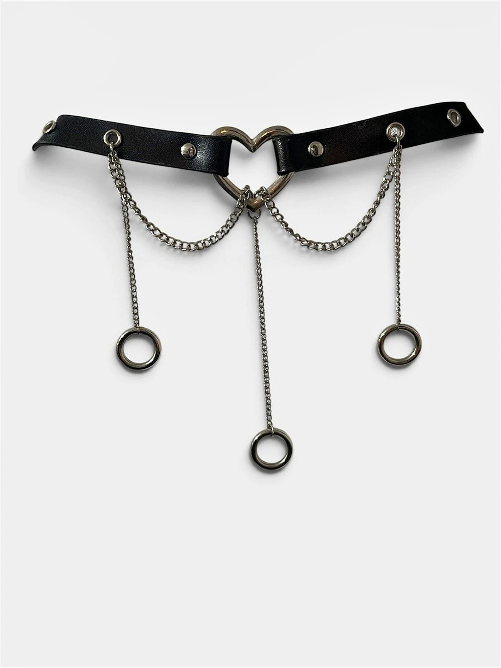 🖤 Enchanted Goth Heart O-Ring Chain Choker Necklace 🖤